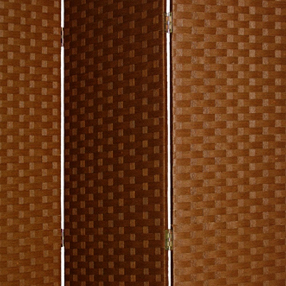 54" X 72" Dark Brown Wood  3 Panel Screen