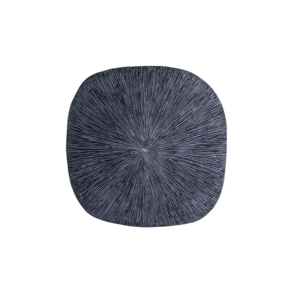 29" X 29" X 2" Gray, Sandstone, Ribbed, Square - Wall Decor
