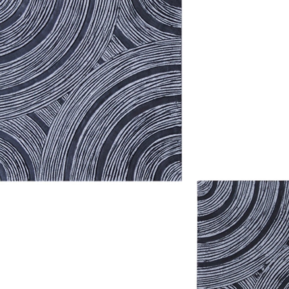 13" X 13" X 2" Gray Lined, Square - Wall Decor