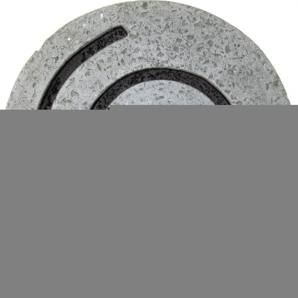 28" X 28" X 2" Gray Round Modern Spiral Wall Art