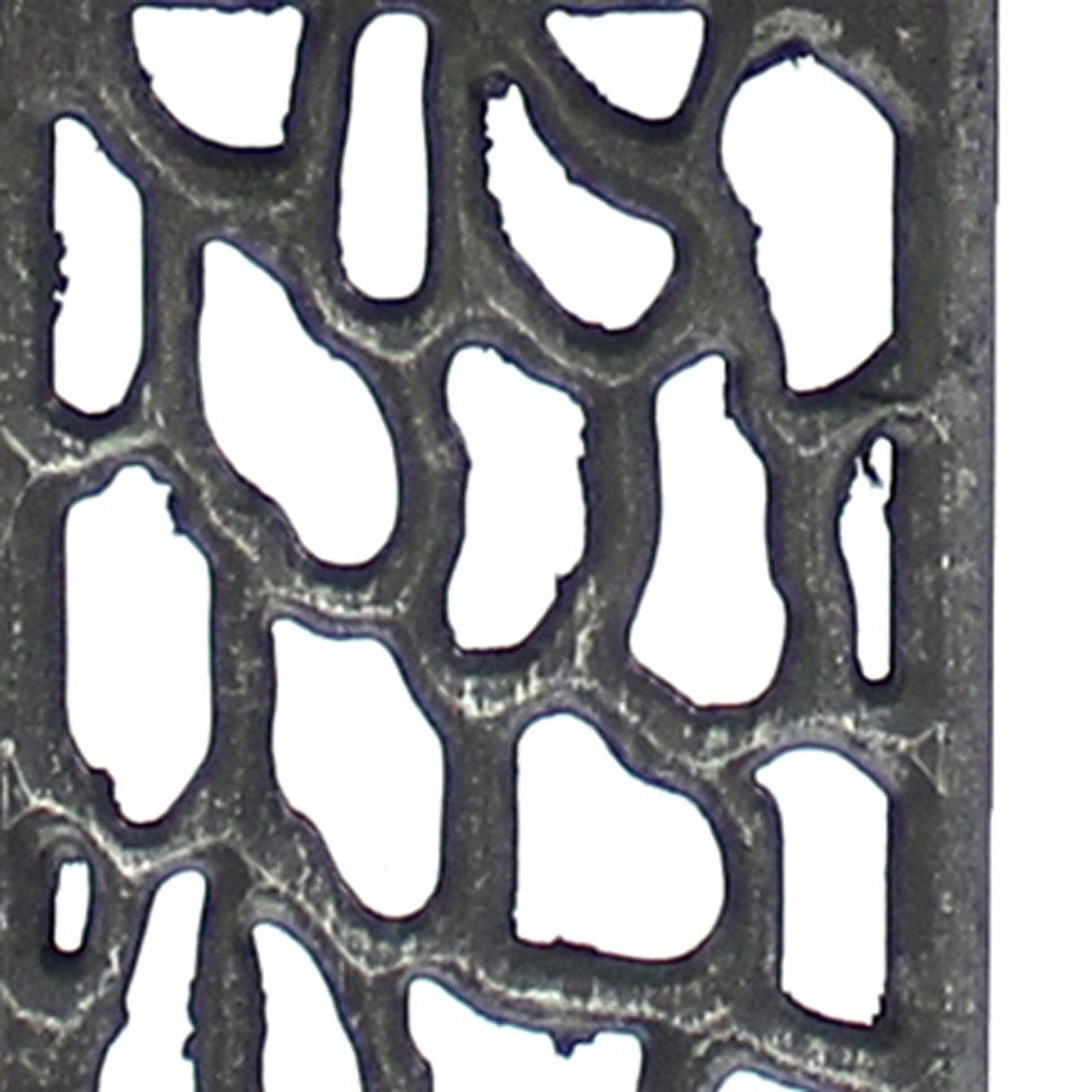 29" Distressed Black Metal Bedside Lamp With Beige Shade