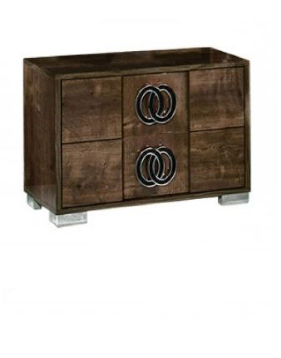 20" Walnut Wood Nightstand