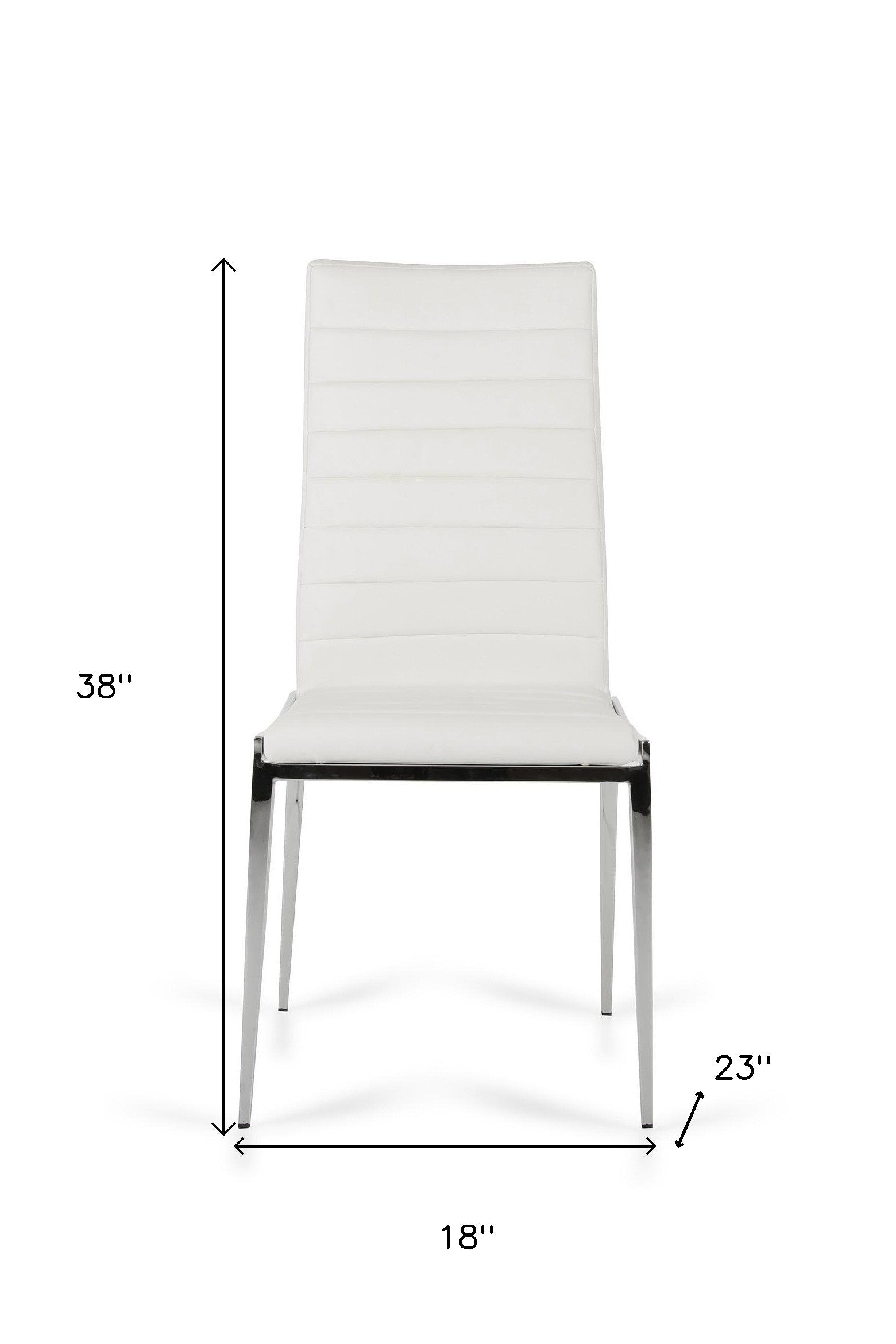 Libby - Modern White Leatherette Dining Chair (Set Of 2)