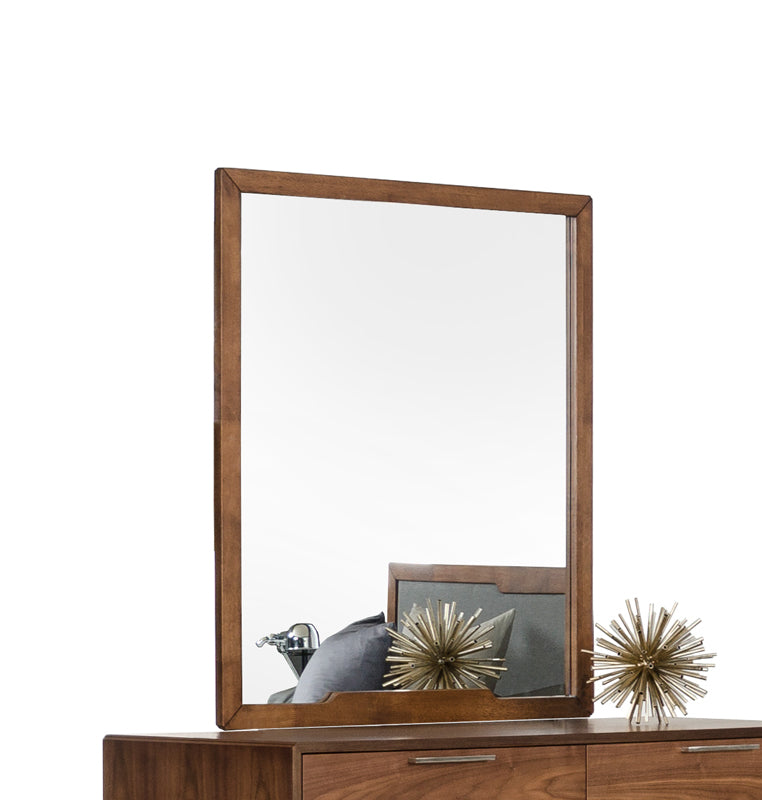 40" Brown Wood Framed Mounted Dresser Mirror