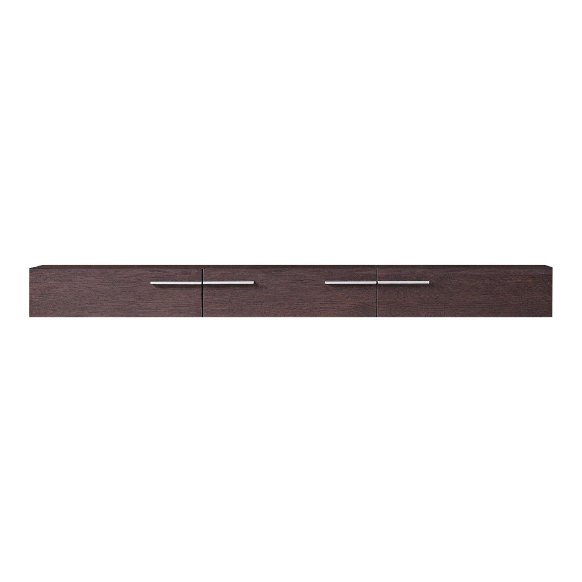 59" Brown Solid Wood Sideboard with Glass Doors