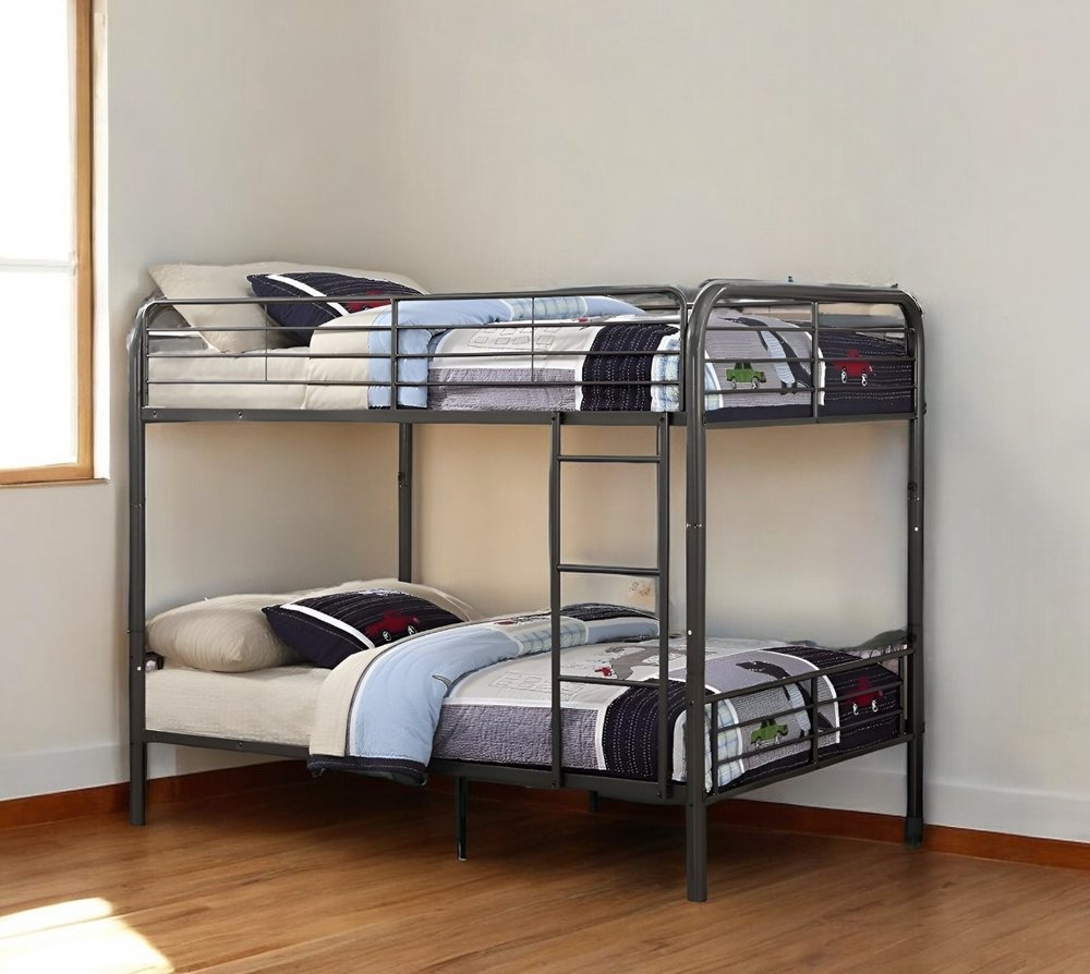 Gunmetal Full Over Full Metal Bunk Bed