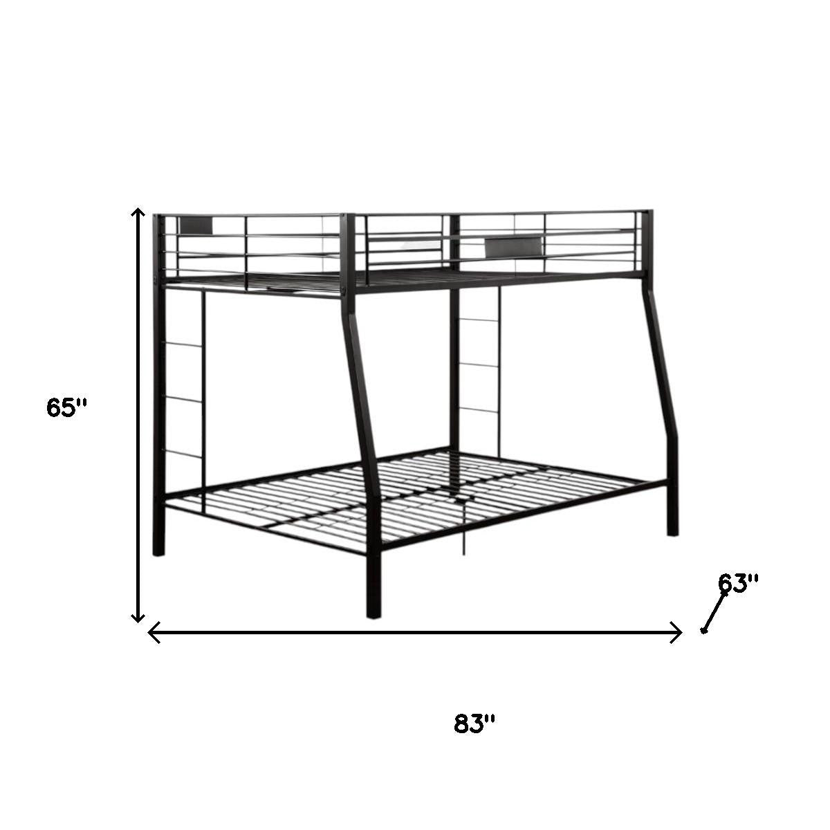 Black Twin Over Full Bunk Bed