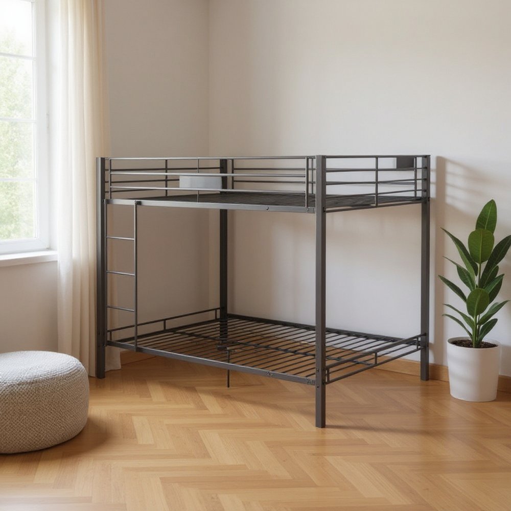 Black Queen Over Queen Bunk Bed