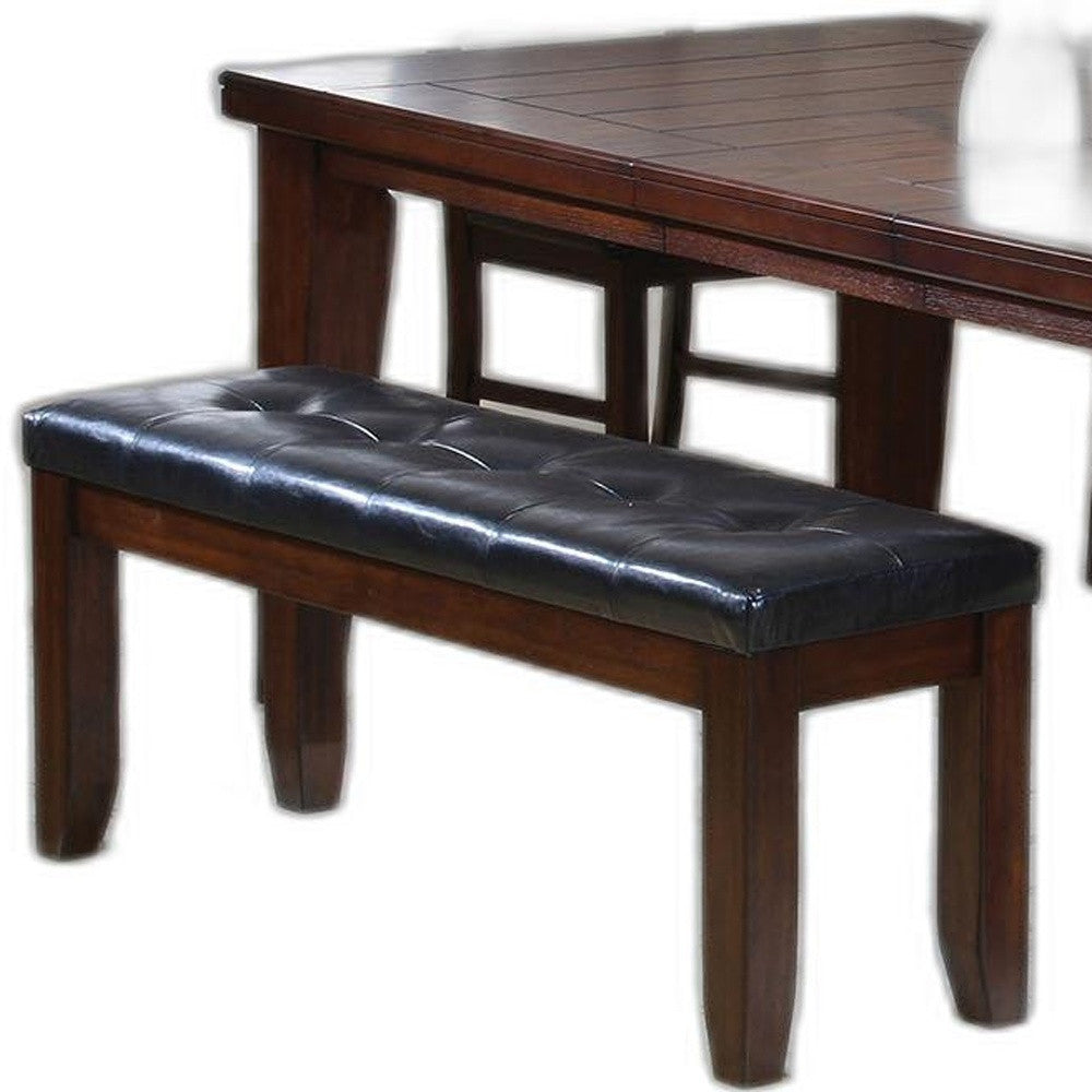 48" Dark Brown Extendable Dining Table