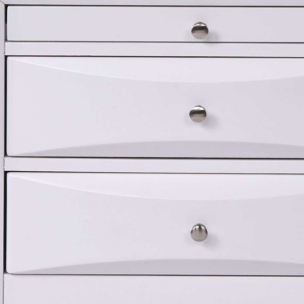 Elegant White 3 Drawer Nightstand