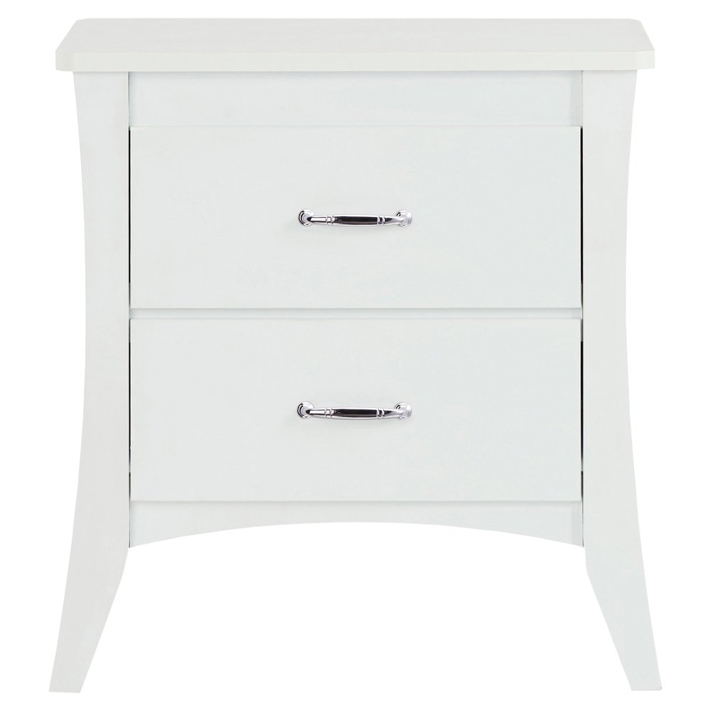 24" Brown Two Drawers Nightstand