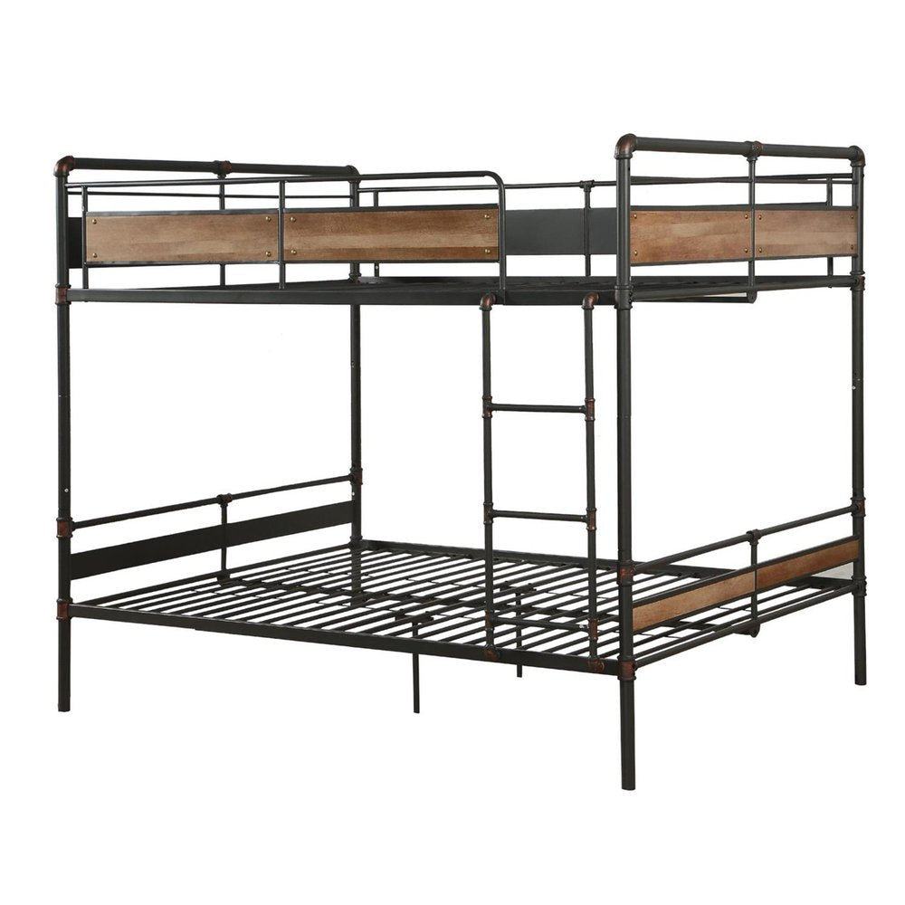 Bronze Queen Over Queen Metal Bunk Bed
