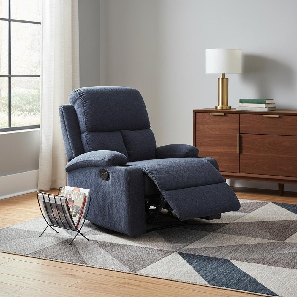 32" Gray Linen Recliner
