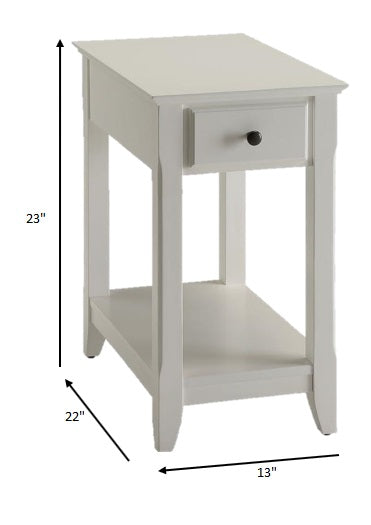 23" Gray Solid and Manufactured Wood End Table