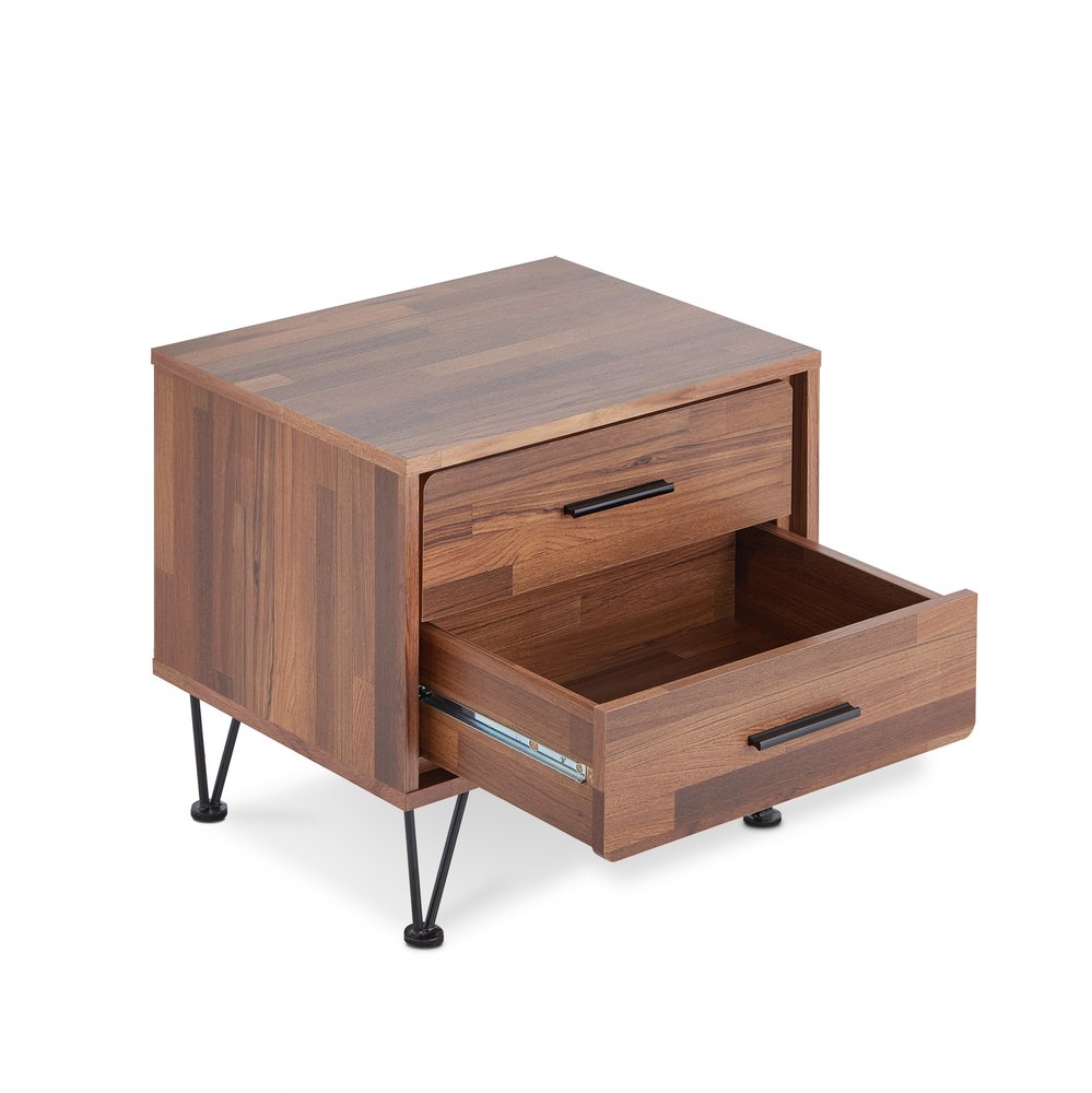 20" White Nightstand With Manufactured Wood Top