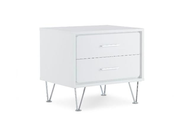 18" Wood Two Drawer Nightstand