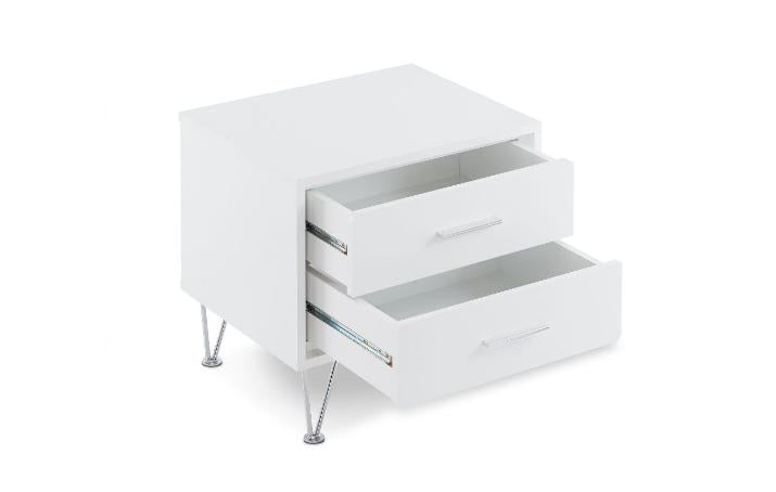 18" Wood Two Drawer Nightstand