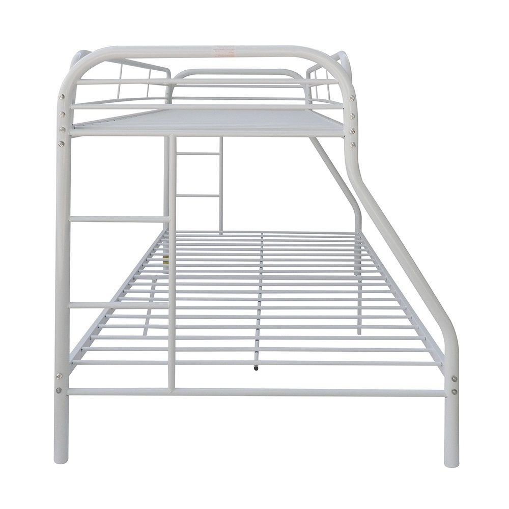 78" X 54" X 60" Twin Over Full Blue Metal Tube Bunk Bed