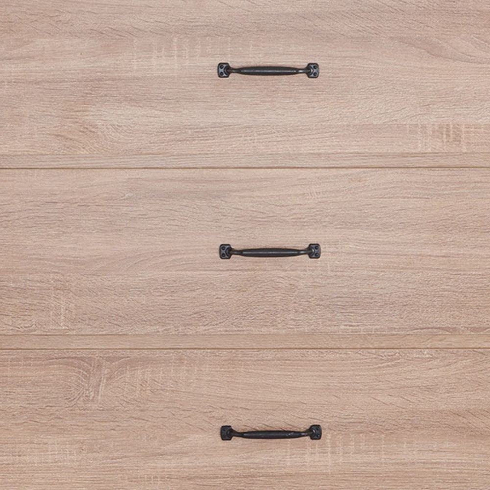 31" Oak Wood Five Drawer Dresser
