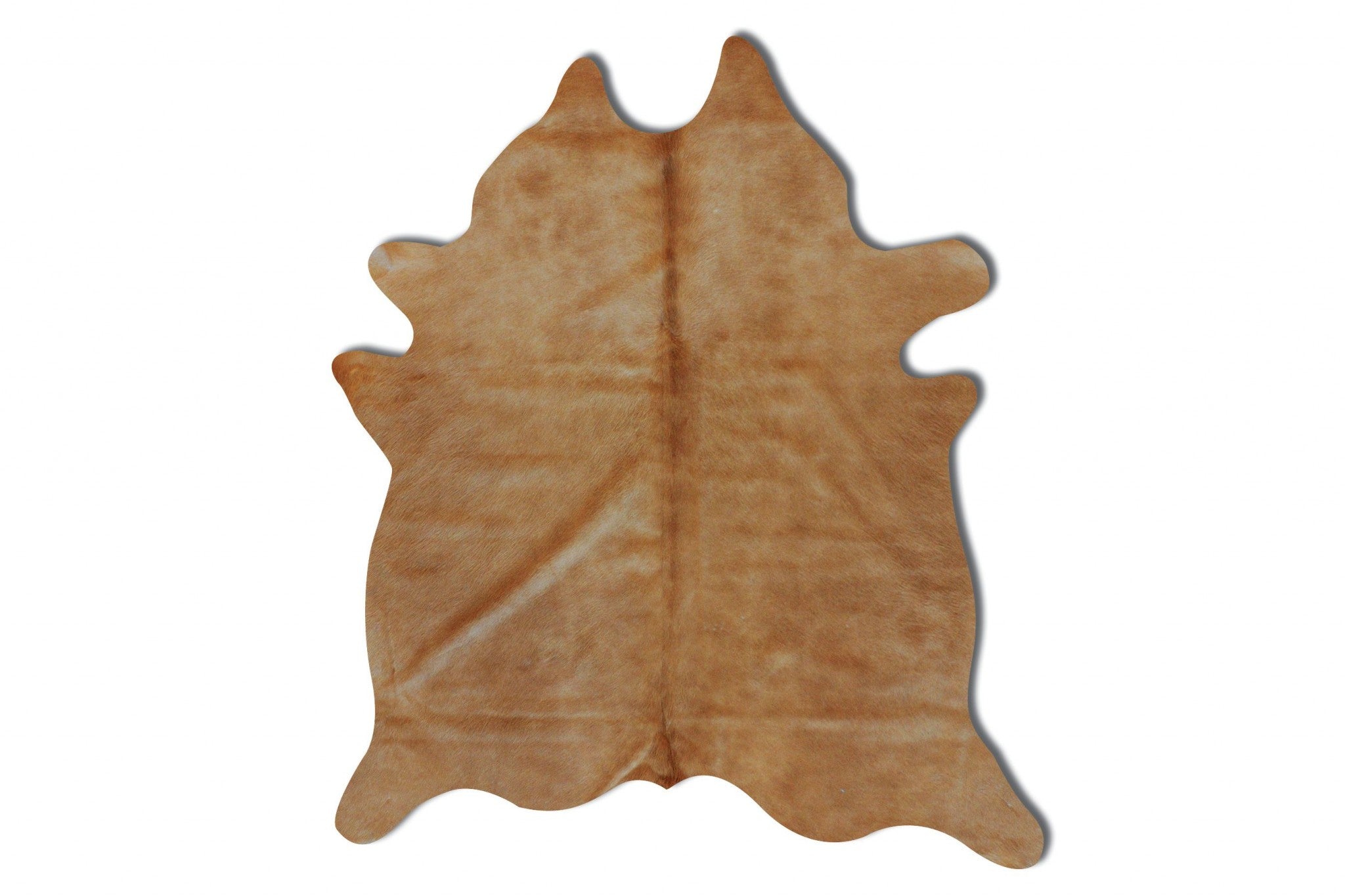 6' X 7' Golden Brown Cowhide Area Rug