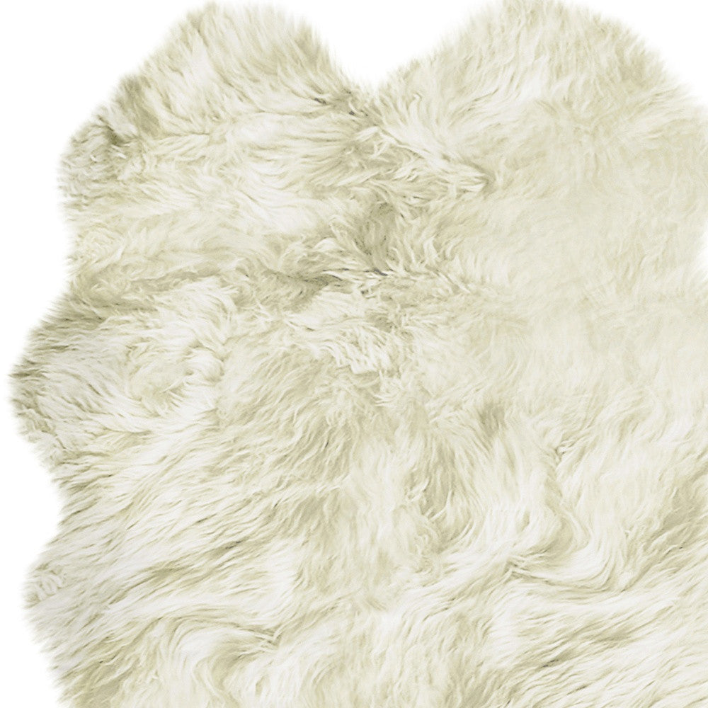 4' X 6' Natural Genuine Sheepskin Handmade Area Rug