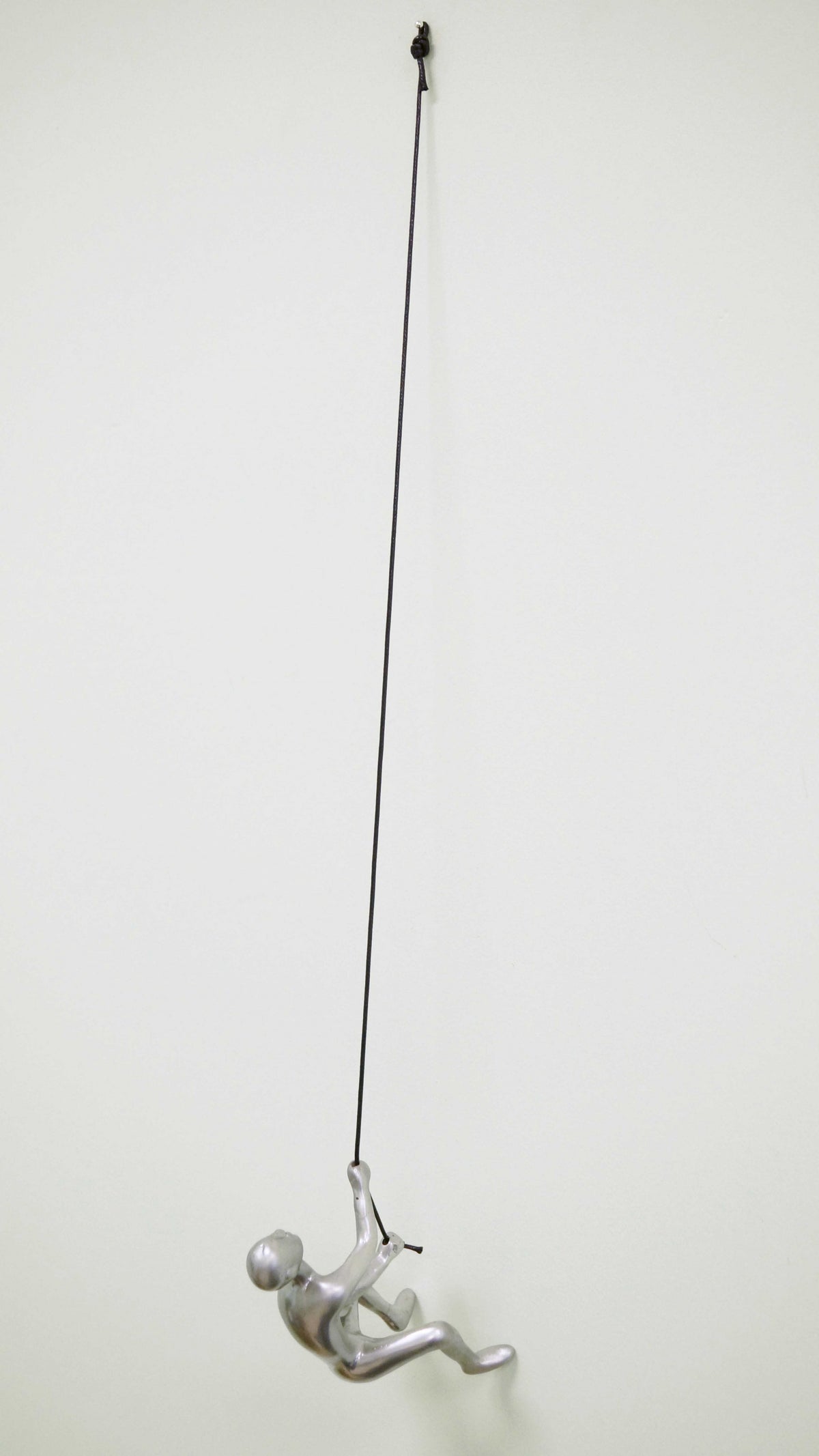 6" X 4" Silver Resin Climbing Man Hanging Dimensional Sculpture