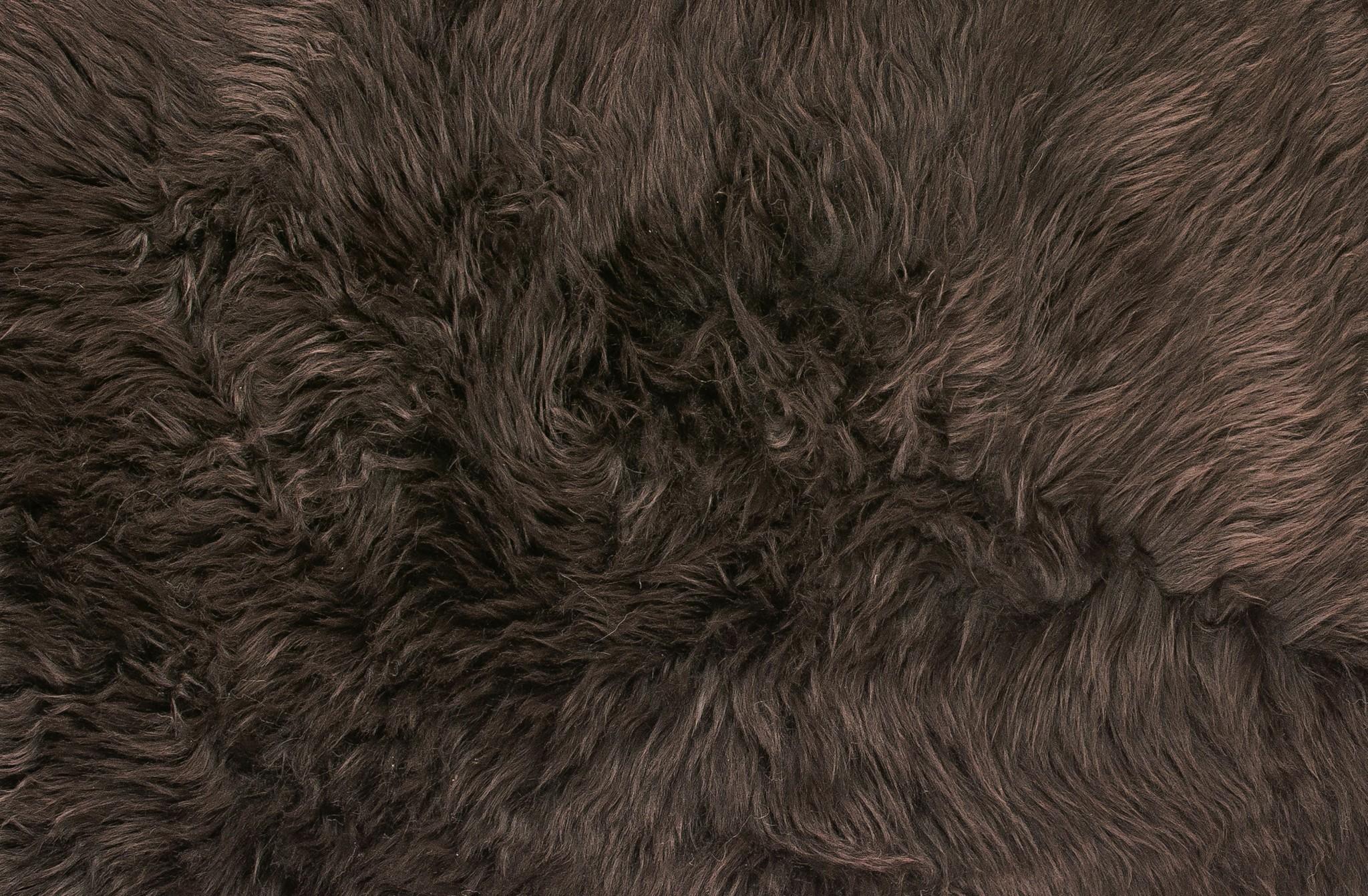 2' X 3' Chocolate Genuine Sheepskin Shag Area Rug