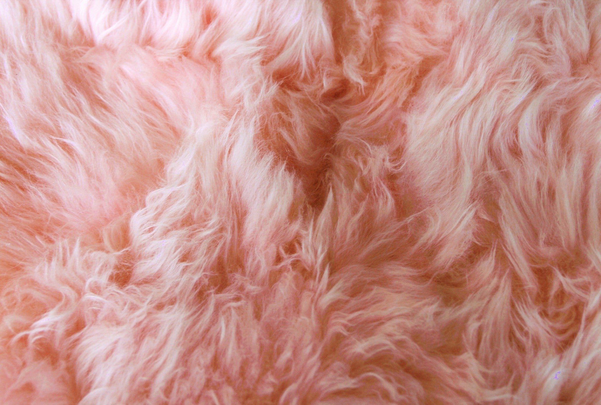 2' X 3' Pink Genuine Sheepskin Shag Area Rug