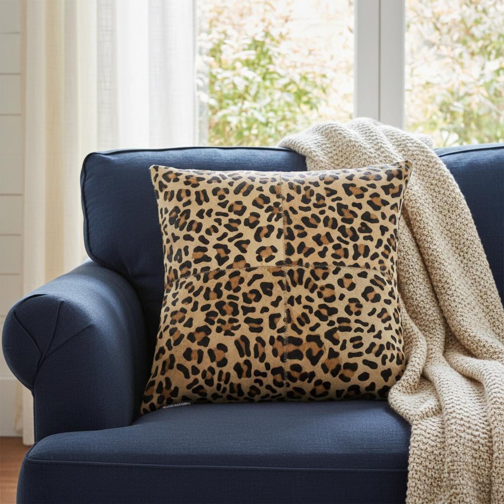 18" X 18" X 5" Leopard Quattro  Pillow