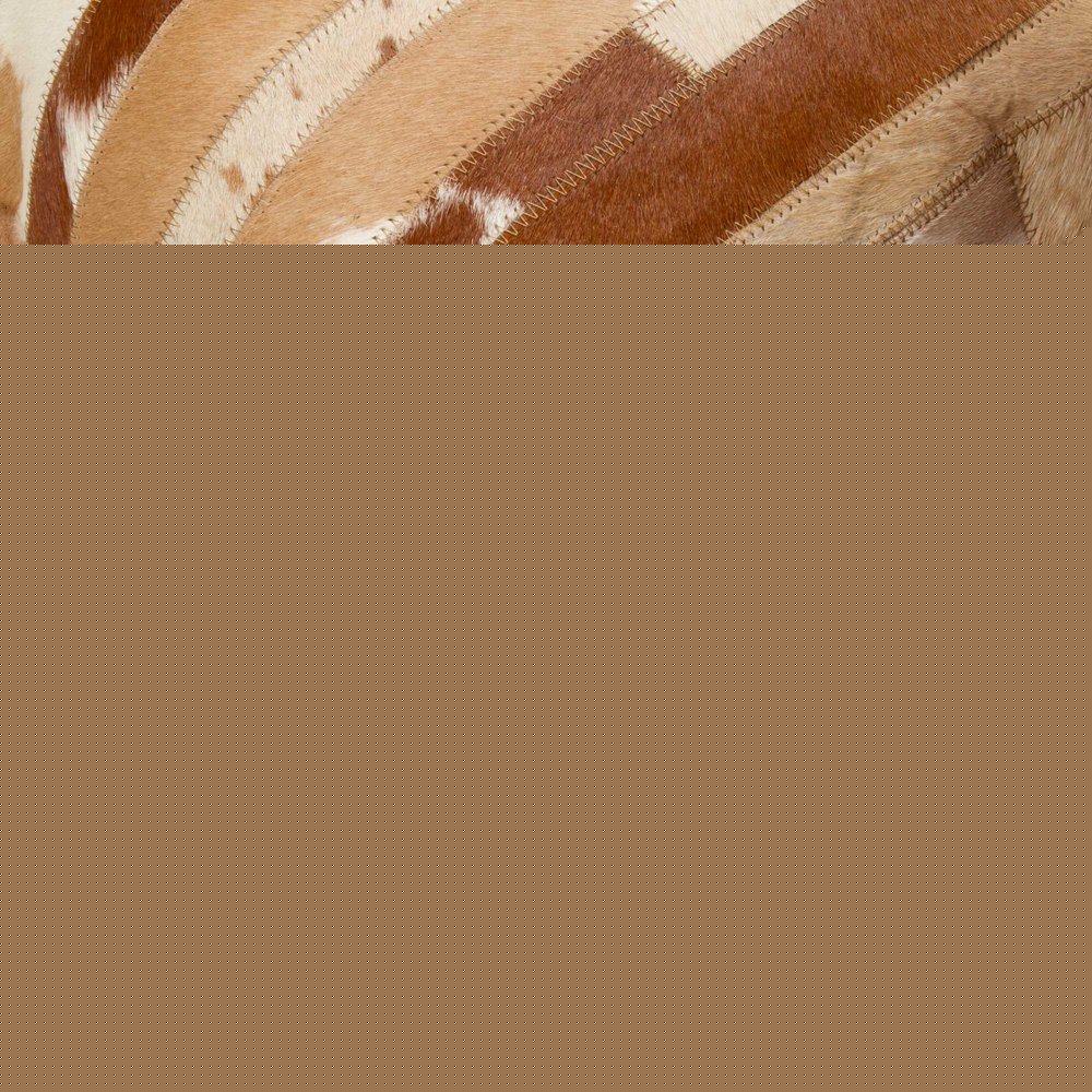 18" Brown and White Cowhide Throw Pillow
