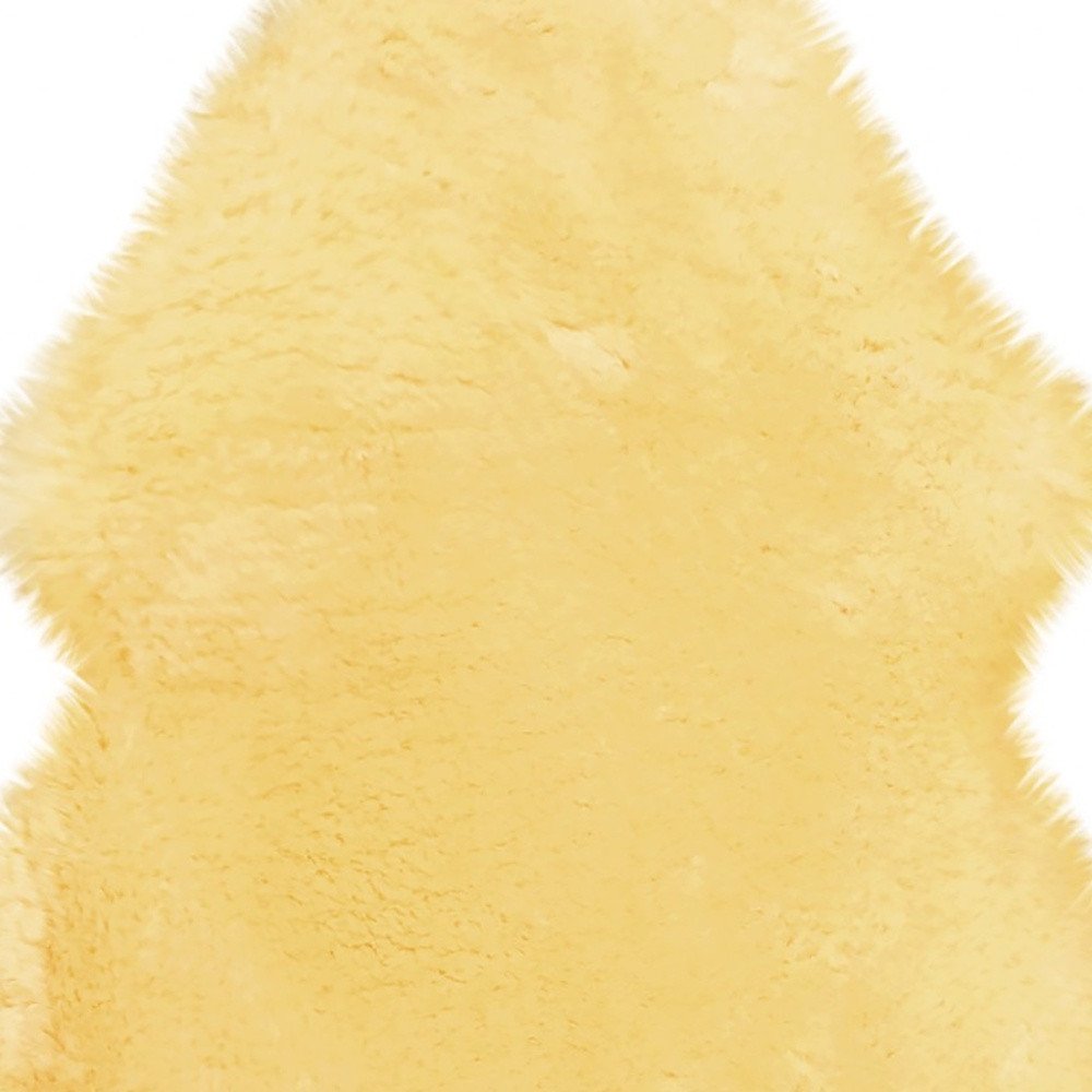2' X 3' Cream Genuine Sheepskin Animal Print Shag Area Rug