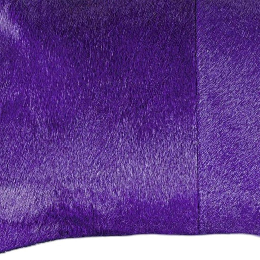 12 X 20 Purple Cowhide Throw Pillow