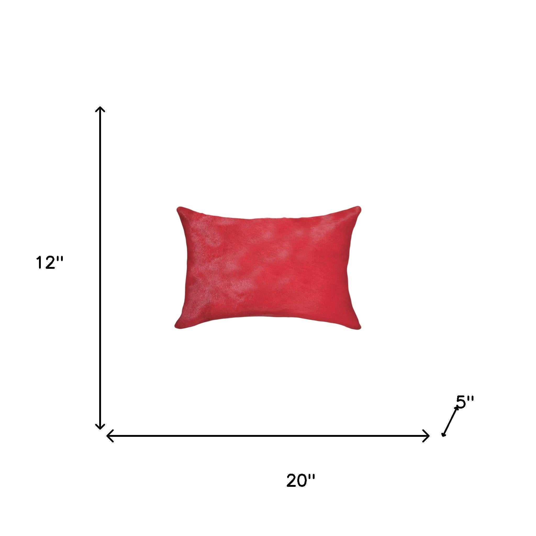 12" X 20" X 5" Firecracker Cowhide  Pillow 2 Pack