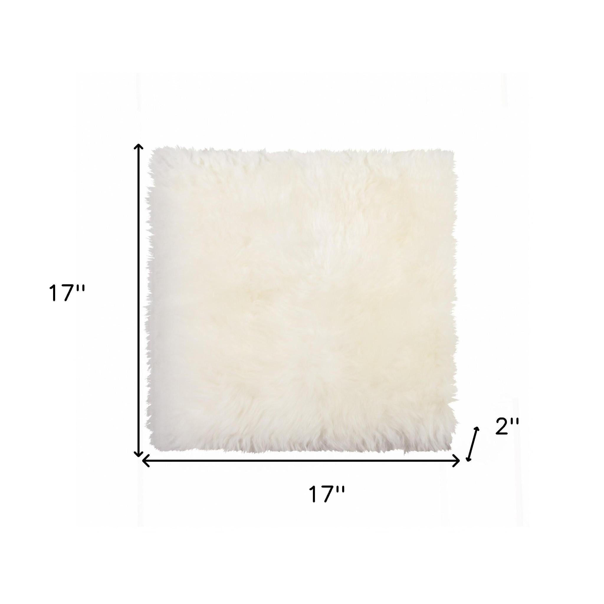 17" X 17" White Synthetic Solid Color Pad