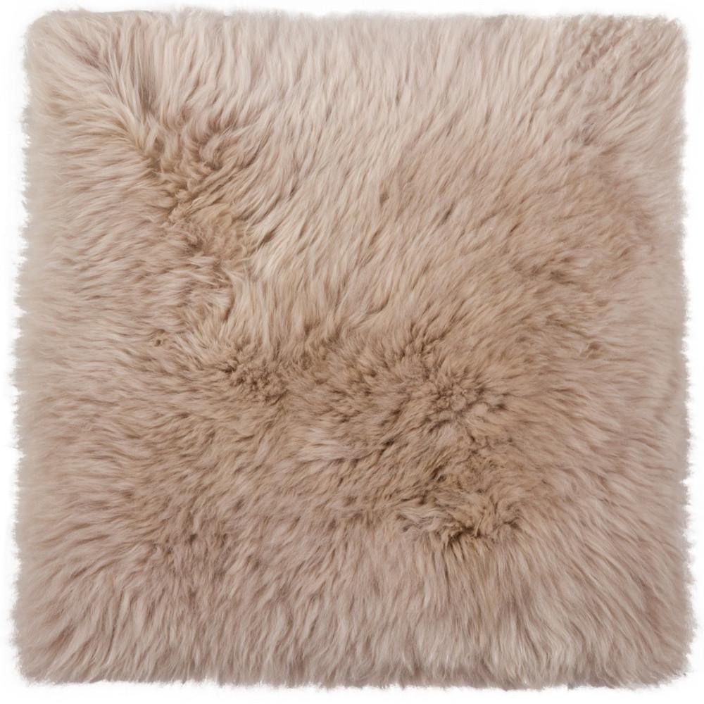17" X 17" Taupe New Zealand Sheepskin Dining Chair Pad