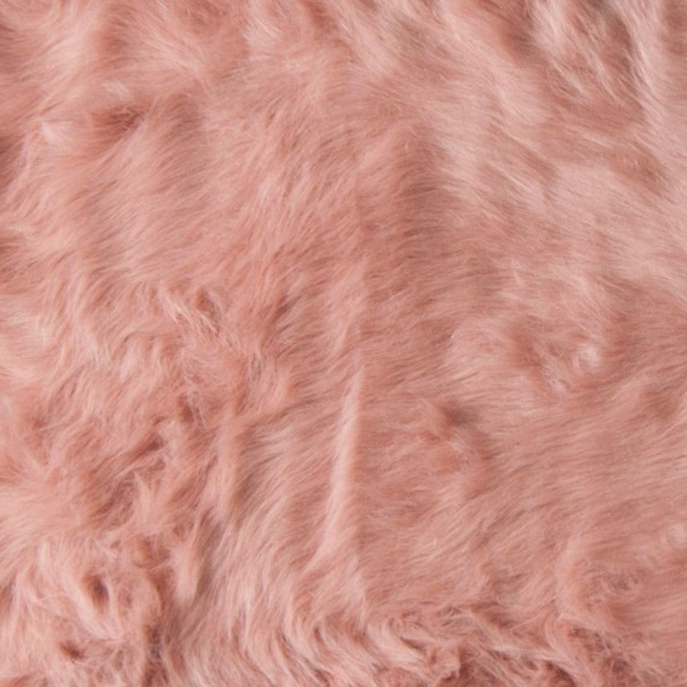 2' X 3' Dusty Rose Shag Area Rug