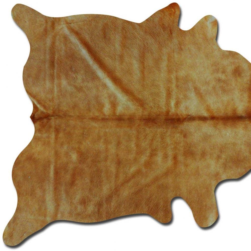 5' X 7' Tan Cowhide Area Rug