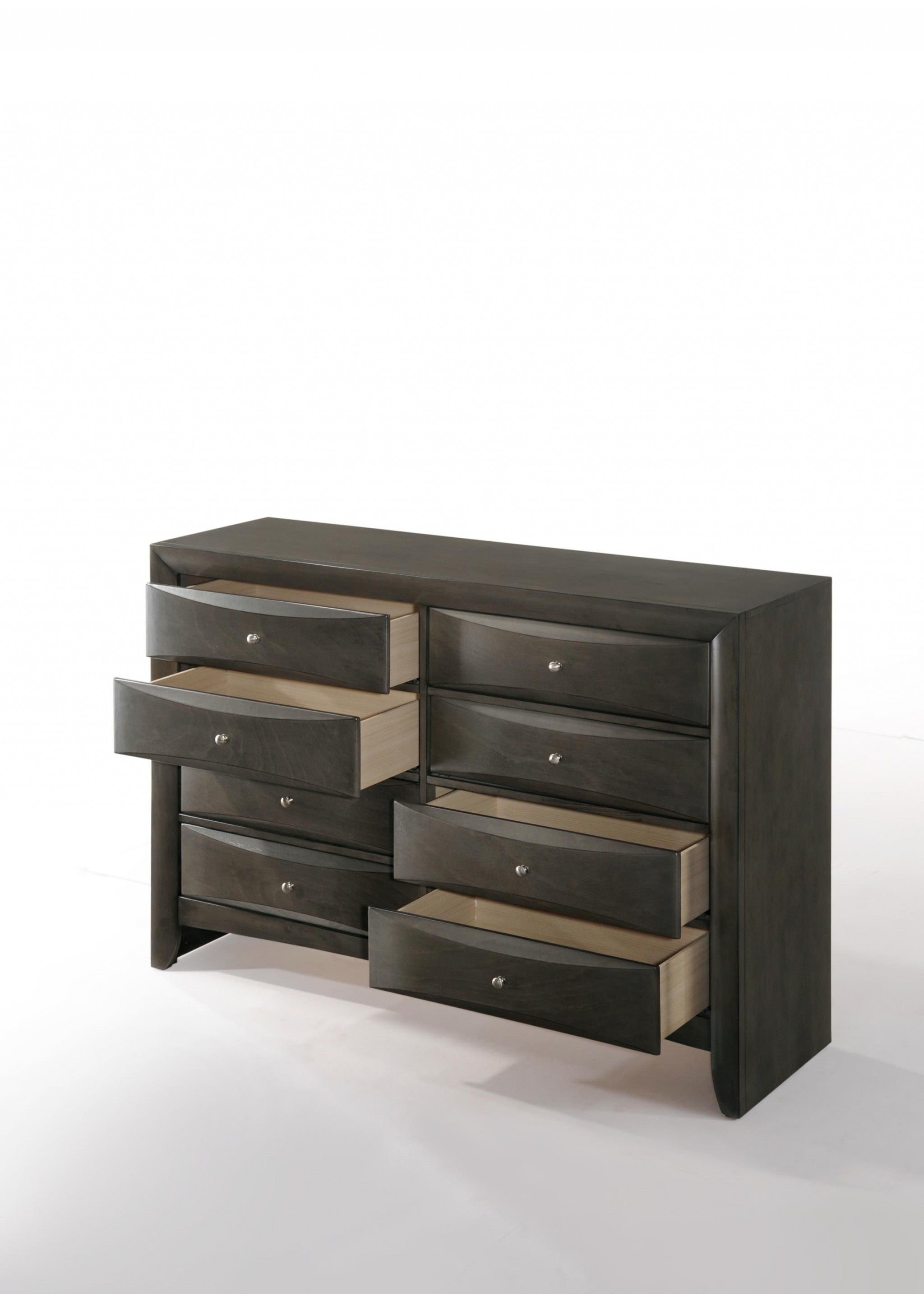 59" Gray Solid Wood Standard Dresser/Chest