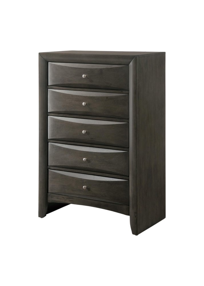 59" Gray Solid Wood Standard Dresser/Chest