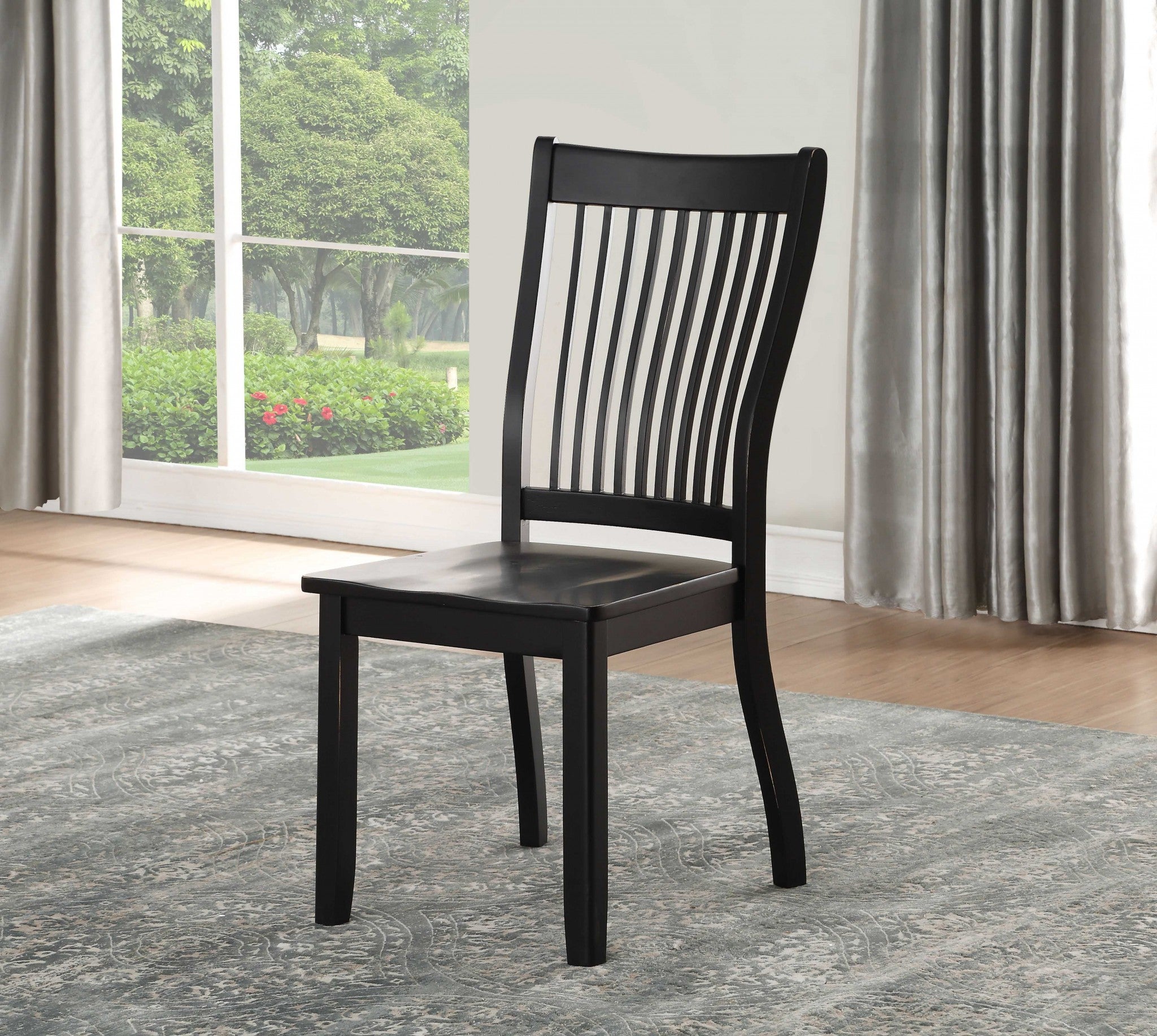22 X 24 X 39 Black - Side Chair  (Set-2)