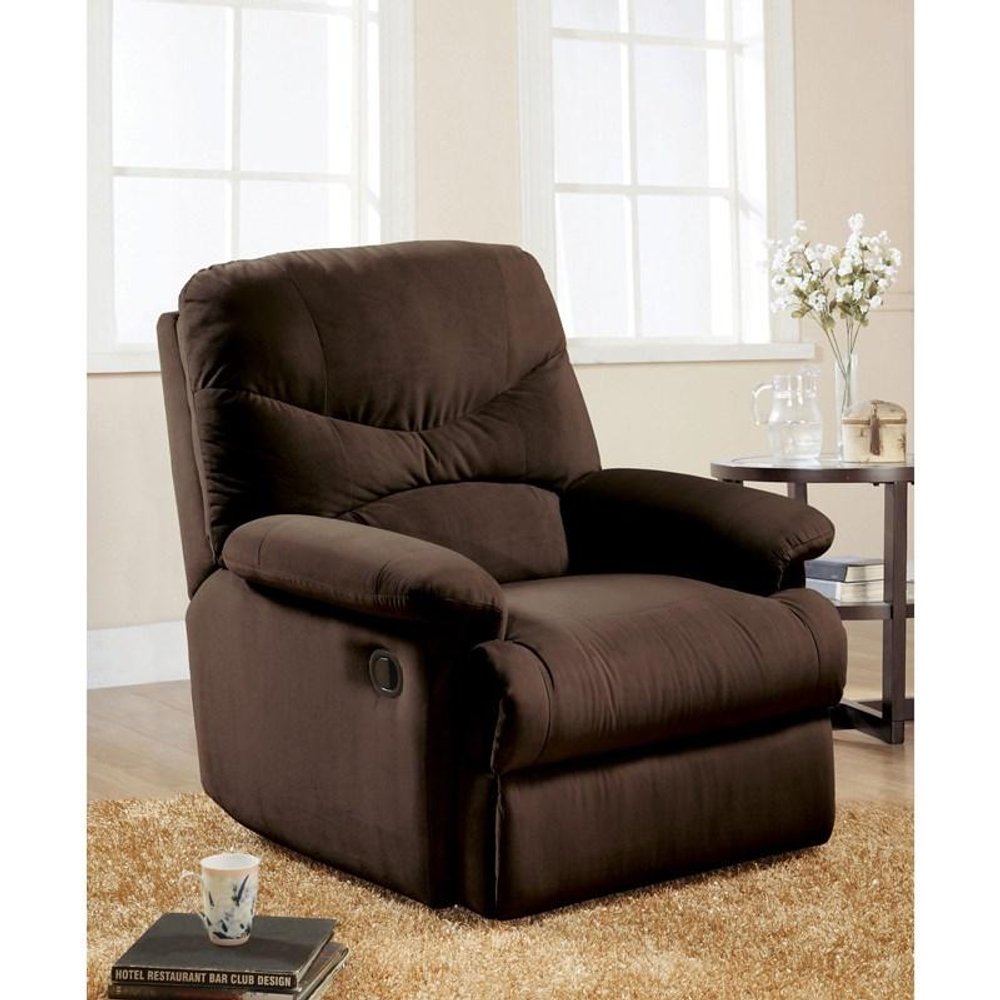 35" Chocolate Microfiber Recliner