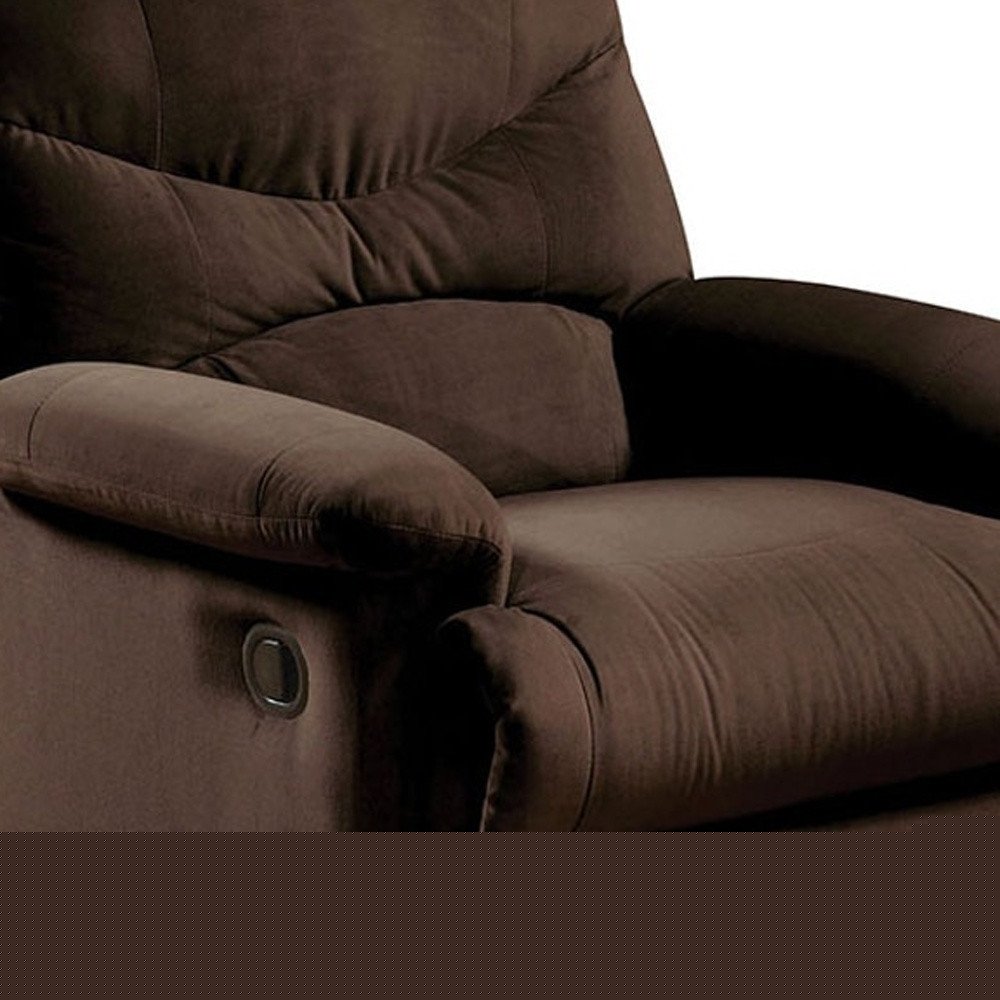 35" Chocolate Microfiber Recliner