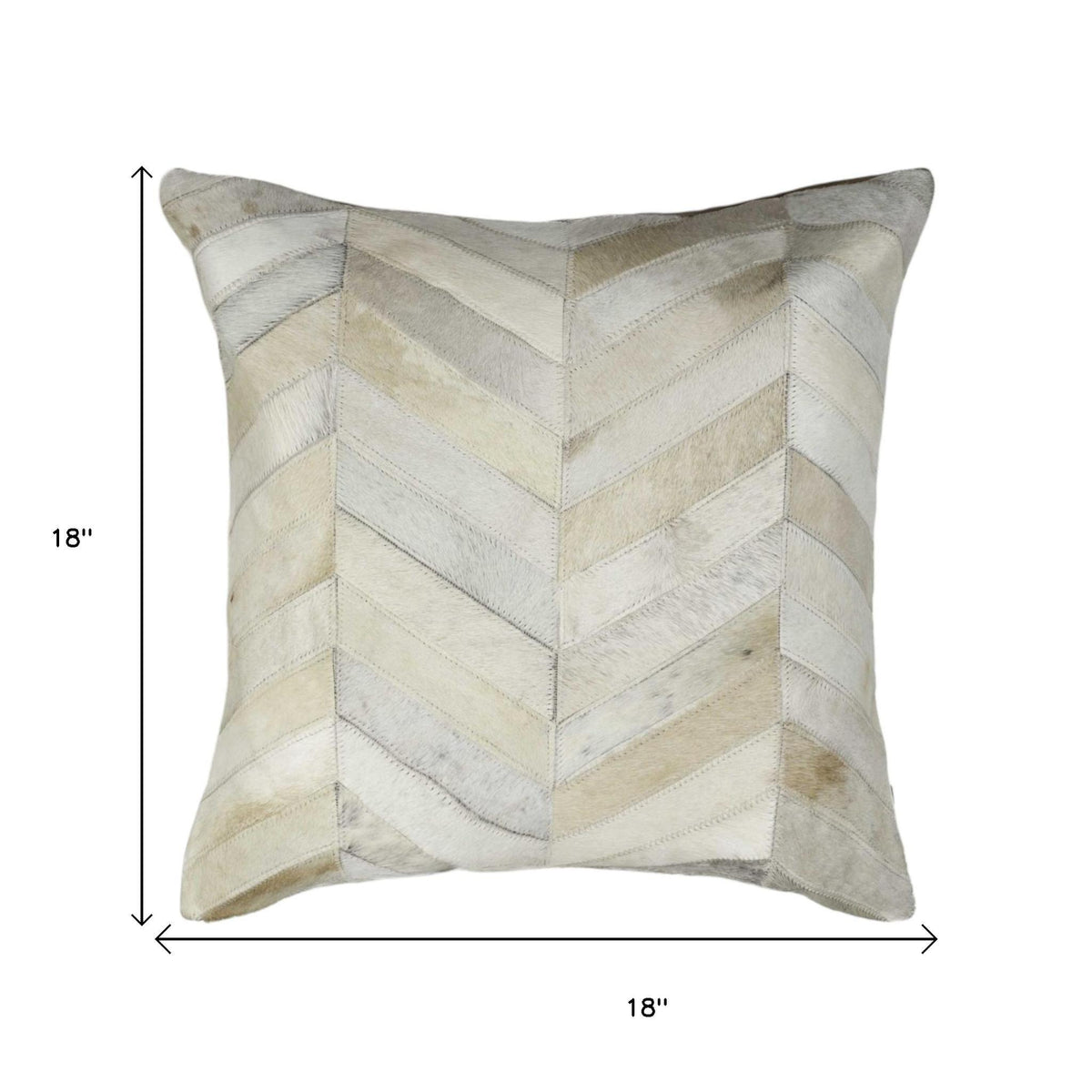 Set of Two Natural Cowhide Throw Pillow
