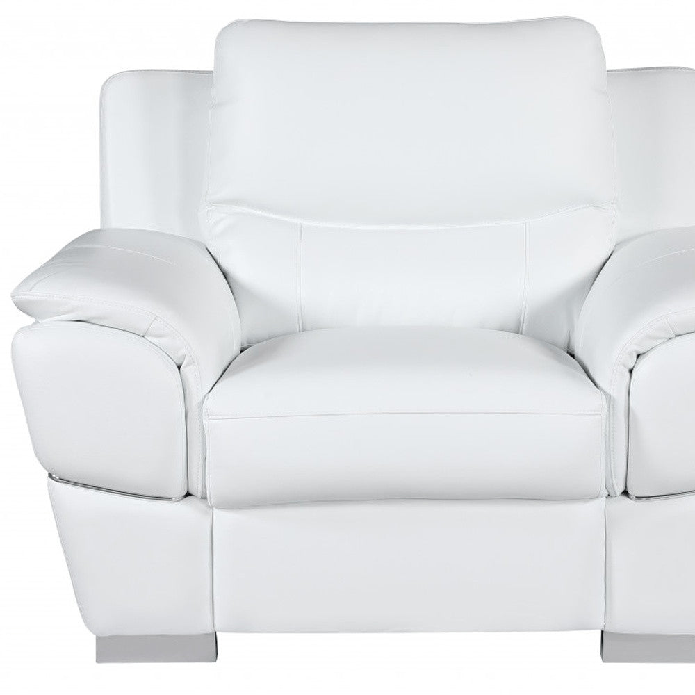48" Black And Silver Leather Match Club Chair