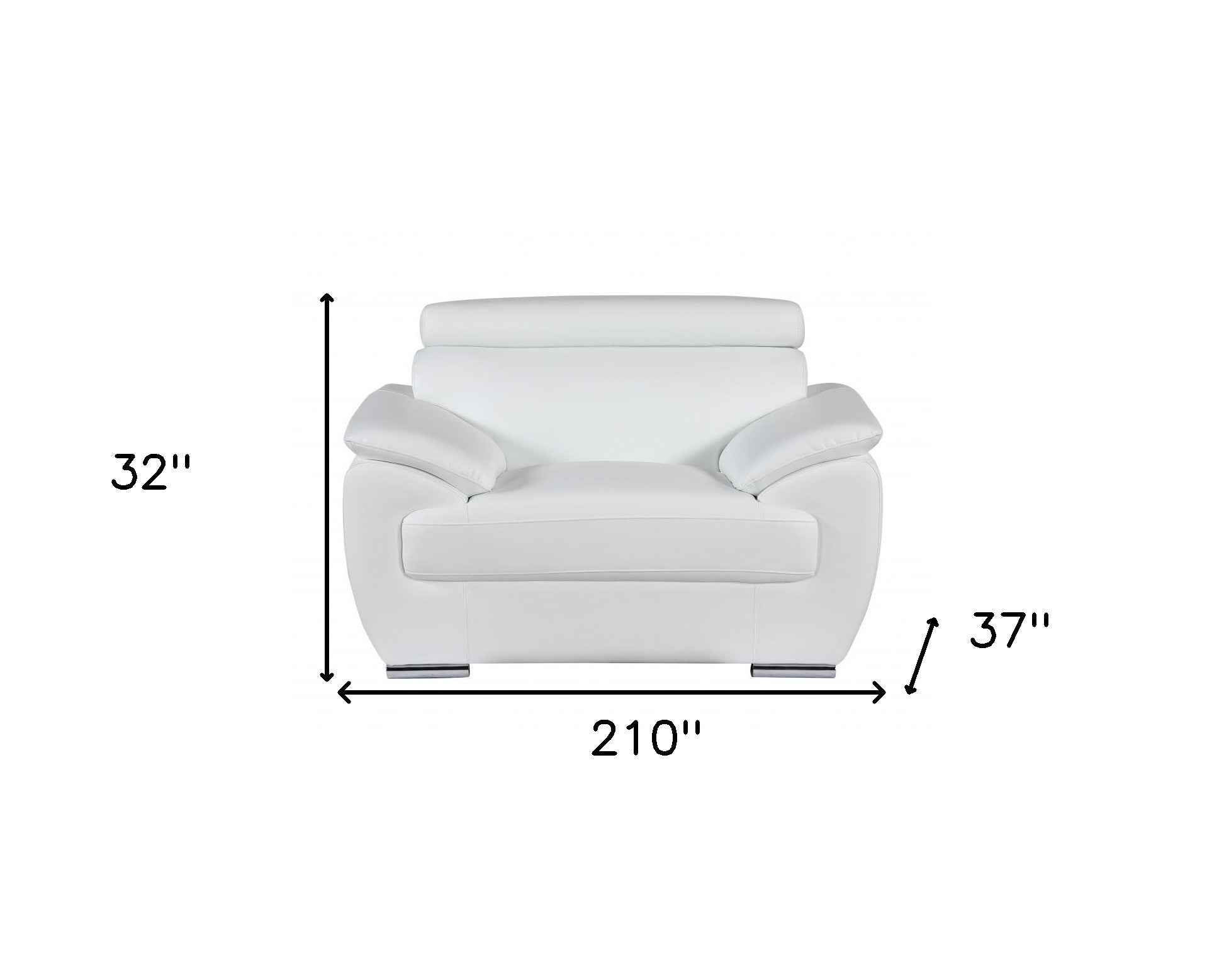 Three Piece Indoor White Genuine Leather Six Person Seating Set
