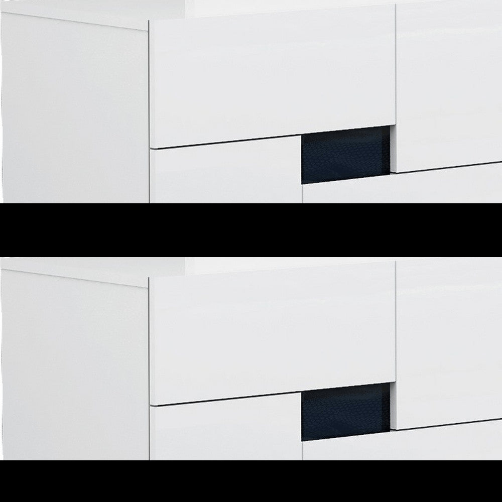 30" Superb White High Gloss Dresser