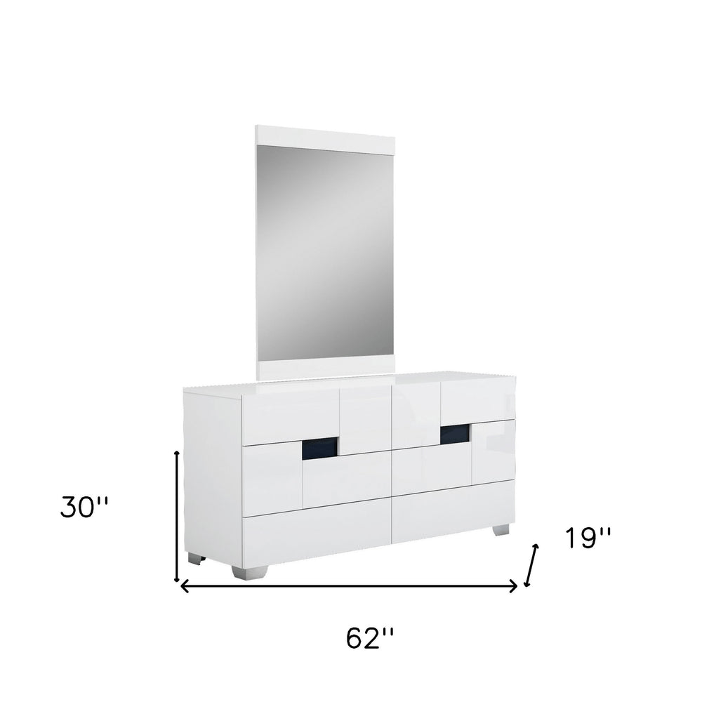 30" Superb White High Gloss Dresser