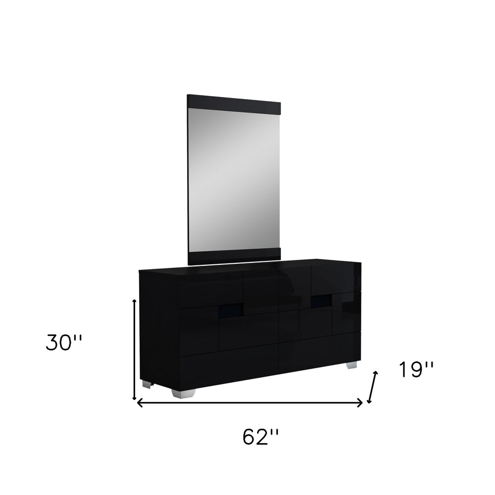 30" Superb Black High Gloss Dresser