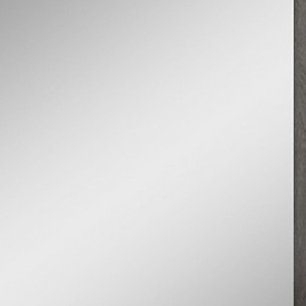 43" Gray Wood Dresser Mount Framed Mirror