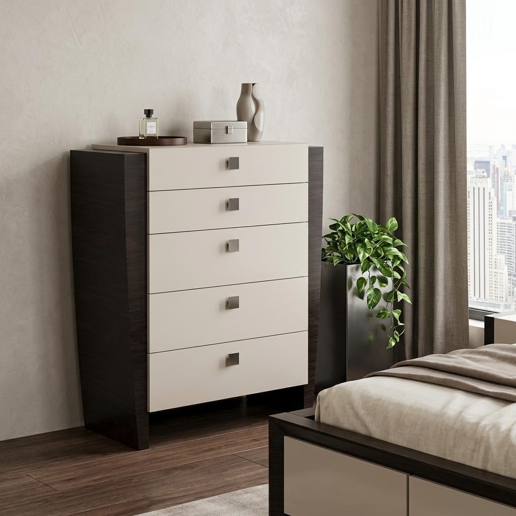 39" Beige Five Drawer